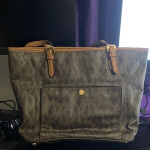 Michael Kors Brown Monogram Tote